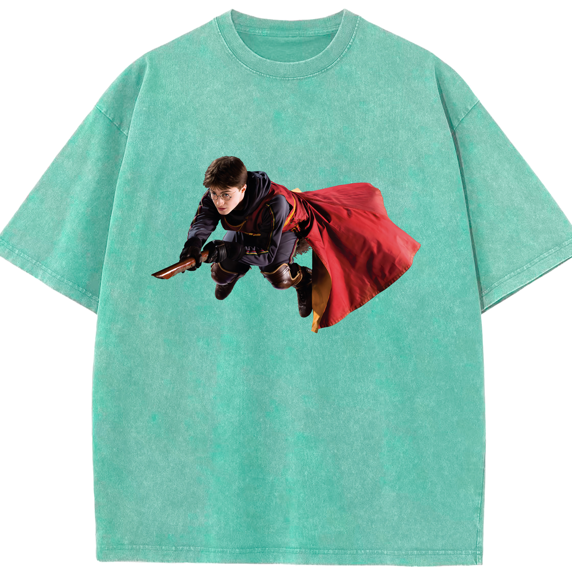 （画像用） Harry Potter ハリー・ポッターシリーズ 綿100% ヴィンテージ風 半袖Tシャツ（フロントプリント）